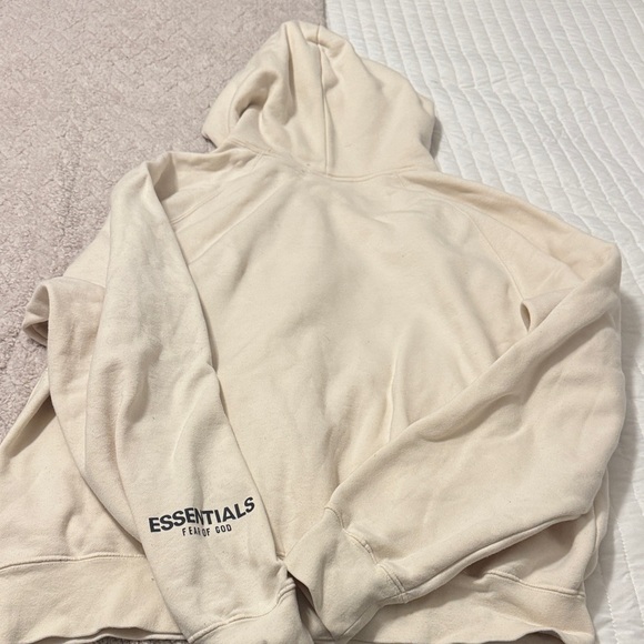 Essentials Beige Hoodie for Men - Picture 8 of 8